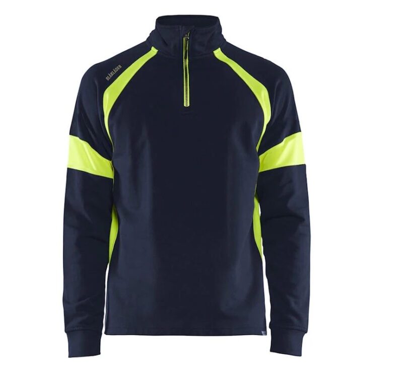 Blaklader 3550 1158 8933 1/2 Zip Navy/Yellow (L)